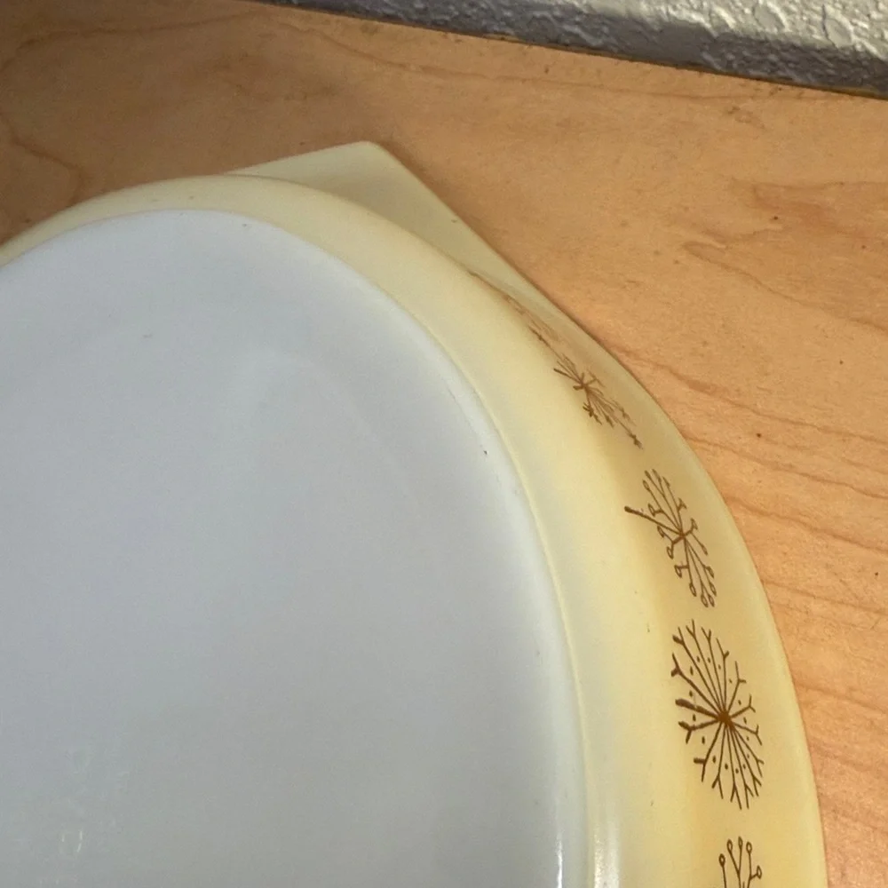 Pyrex Vintage 1959 Dandelion Duet Divided Casserole Dish 1.5 Qt – Yellow-No Lid